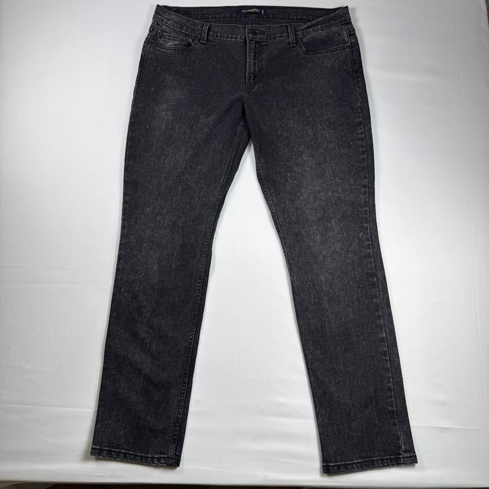 Levis 524 Too Superlow Jeans Womens 17M Faded Black Acid Wash Slim Low Rise